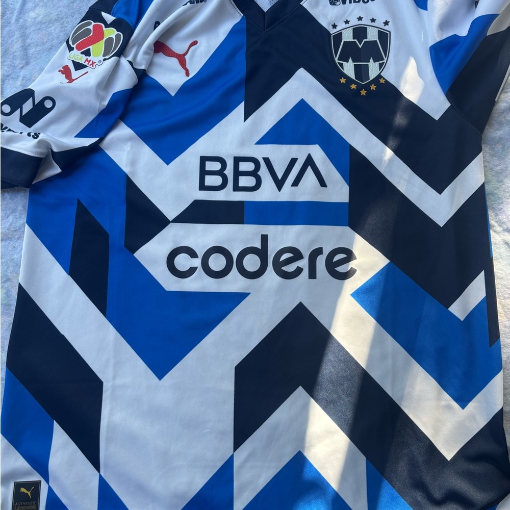 Puma Navy and White Sports Jersey
